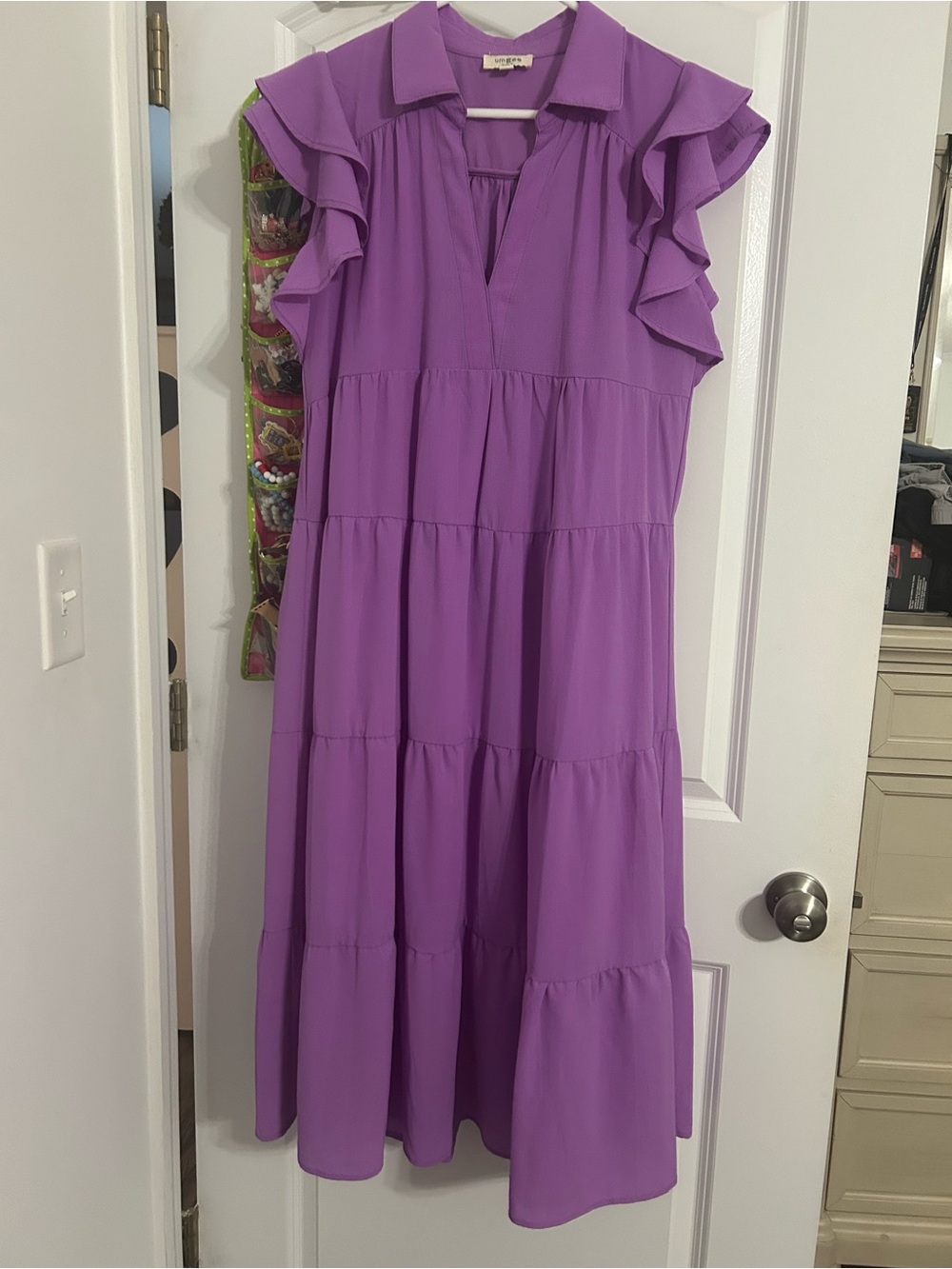 Purple Ruffled Tiered Umgee Dress